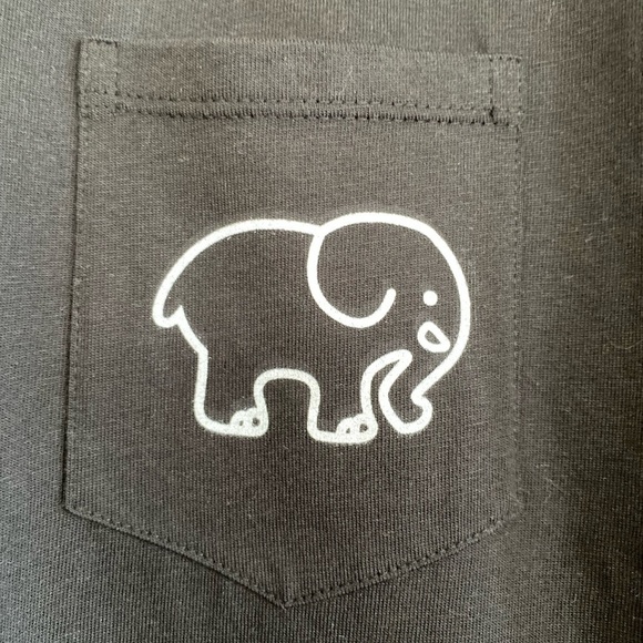 IVORY ELLA Pumpkin Elephant Long Sleeve Shirt Black Womens XS organic cotton EUC - Picture 2 of 7